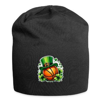 Basketball Clover St Patricks Day Basketballer - Jersey Beanie - black - Front