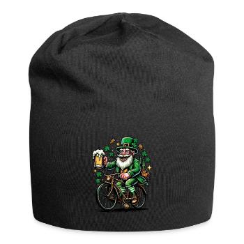 Shamrock irlandais St Patricks Boire de la bière - Bonnet en jersey - noir - Devant