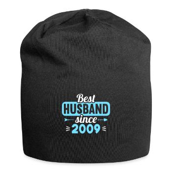 Best husband since 2009 15th wedding anniversary - Jersey Beanie - black - Front