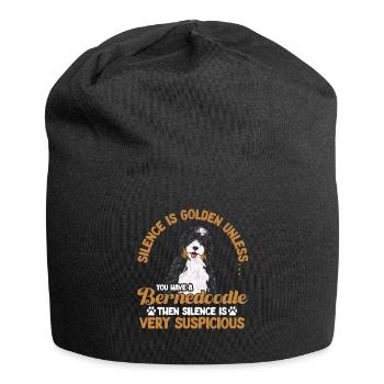 Bernedoodle Dog - Jersey Beanie - black - Front