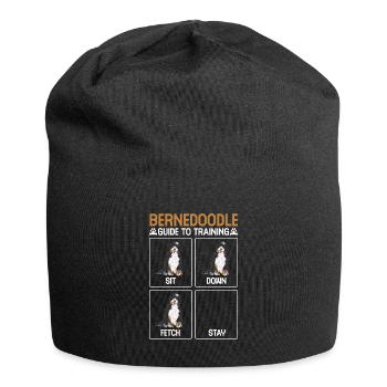 Bernedoodle Dog - Jersey Beanie - black - Front