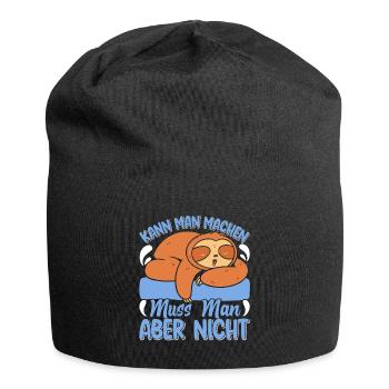 Fauler Kollege Kann man Machen Muss Man Nicht - Jersey-Beanie - Schwarz - Vorne