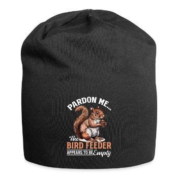 Funny Squirrel Animal Pardon Me - Jersey Beanie - black - Front
