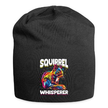 Funny Squirrel Animal Squirrel Whisperer - Jersey Beanie - black - Front