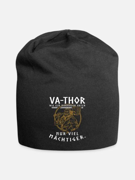 Vathor - Father's Day Father's Day Gift Viking - Jersey Beanie - black