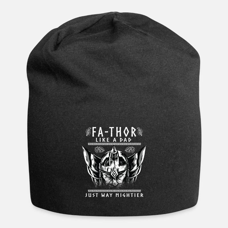 Vathor - Vatertag Vatertagsgeschenk Wikinger - Jersey-Beanie - Schwarz