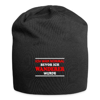 Wanderer Spruch Outdoor Lustiges Wandern Geschenk - Jersey-Beanie - Schwarz - Vorne