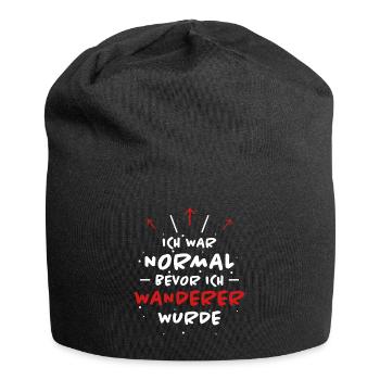 Wanderer Spruch Outdoor Lustiges Wandern Geschenk - Jersey-Beanie - Schwarz - Vorne