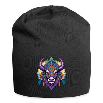 Stier Mandala Traumfänger Aesthetic Design - Jersey-Beanie - Schwarz - Vorne