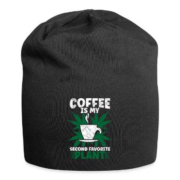 Weed Coffee Cannabis Stoner Koffein Ganja - Jersey-Beanie - Schwarz - Vorne