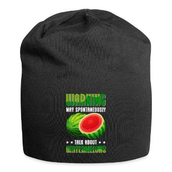 Watermelon Angurie Arbuse Pastry Gift - Jersey Beanie - black - Front