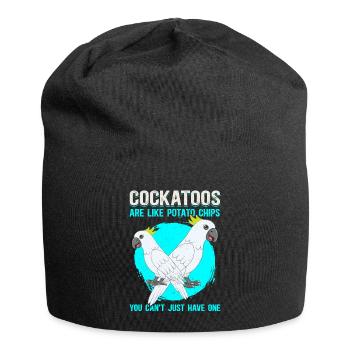Kakadu Papageien Kakadus Geschenk - Jersey-Beanie - Schwarz - Vorne