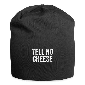 Tell No Cheese Denglisch - Jersey-Beanie - Schwarz - Vorne