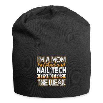 Nail Technician Nail Technician Mom - Jersey Beanie - black - Front