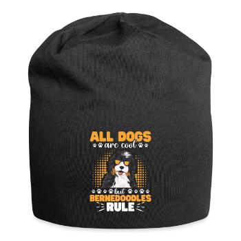 Chien Bernedoodle - Bonnet en jersey - noir - Devant