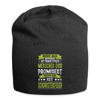 Lustig Schornsteinfeger Spruch Kaminkehrer - Jersey-Beanie - Schwarz - Vorne