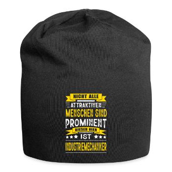 Industriemechaniker Geselle Meister Abschluss CNC - Jersey-Beanie - Schwarz - Vorne