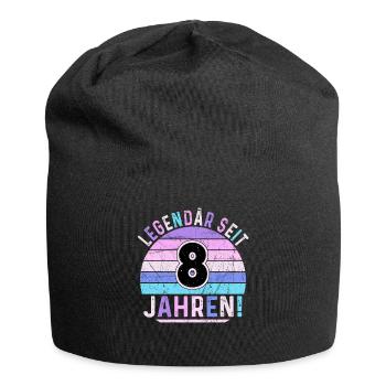 8 Years Gift 8th Birthday Boy Girl - Jersey Beanie - black - Front