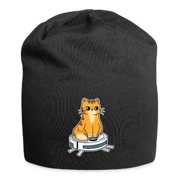 Saugroboter mit Katze Saugerroboter - Jersey-Beanie - Schwarz - Vorne