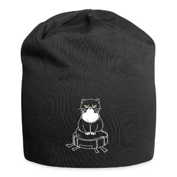 Saugroboter mit Katze Saugerroboter - Jersey-Beanie - Schwarz - Vorne