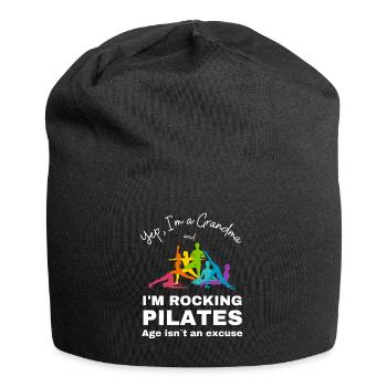 Yep, I'am a Pilates Grandma Omi für Pilateskurs - Jersey-Beanie - Schwarz - Vorne