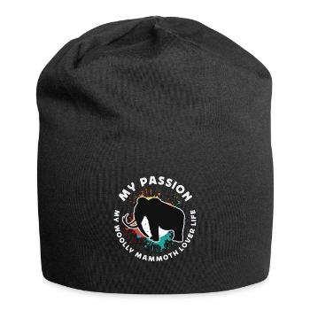 Woolly Mammoth Lover My Passion My Trunked Animals - Jersey Beanie - black - Front