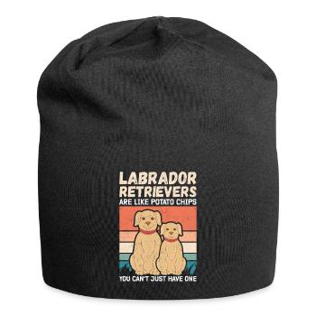 Labrador Retriever Hunde Hundebesitzer Geschenk - Jersey-Beanie - Schwarz - Vorne