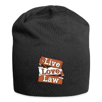 Live Love Law Jurastudium Jurastudenten - Jersey-Beanie - Schwarz - Vorne