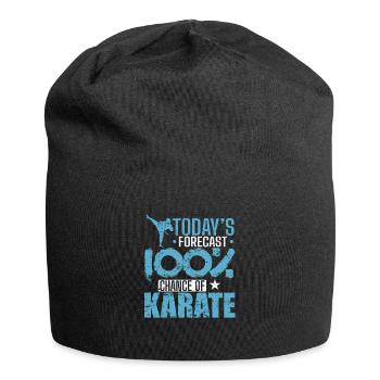 Today's Forecast 100% chance of Karate - Jersey-Beanie - Schwarz - Vorne