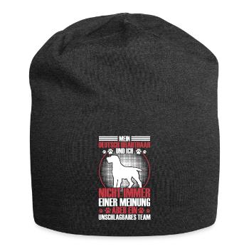Deutsch Drahthaar ist unschlagbar - Jersey-Beanie - Anthrazit - Vorne