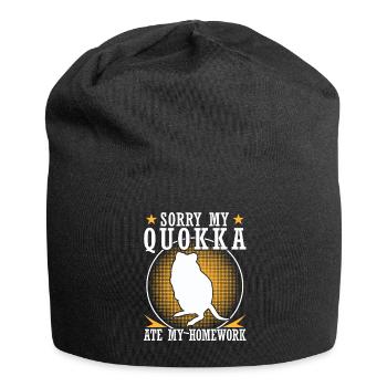 Quokka has eaten homework Quokka - Jersey Beanie - black - Front
