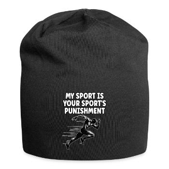 Bahnläufer Sprinter Sprint 100m Sprinter - Jersey-Beanie - Schwarz - Vorne