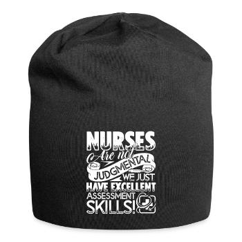 Nurse Nurses Excellent Skills - Jersey Beanie - black - Front