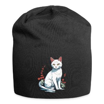 Hauskatzen Besitzer Niedliche Katze Katzen Dame - Jersey-Beanie - Schwarz - Vorne