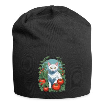 Garden Cat Cute Pet Love - Jersey Beanie - black - Front