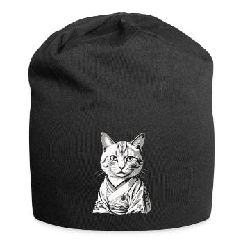 Kimono Japonais Chat Chat Domestique Propriétaire - Bonnet en jersey - noir - Devant