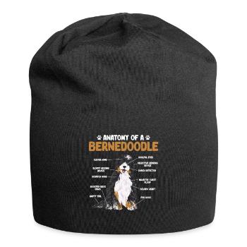 Bernedoodle Dog - Jersey Beanie - black - Front