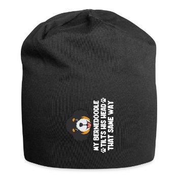 Bernedoodle Dog - Jersey Beanie - black - Front