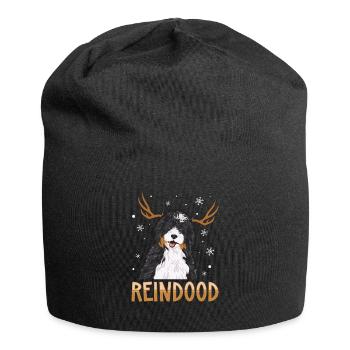 Bernedoodle Hund - Jersey-Beanie - Schwarz - Vorne