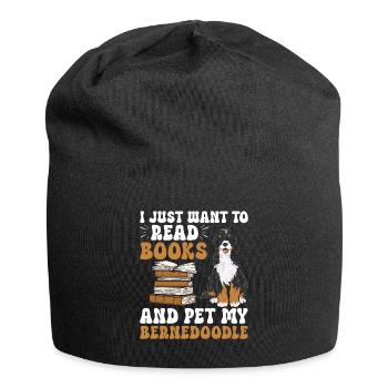 Bernedoodle Dog - Jersey Beanie - black - Front