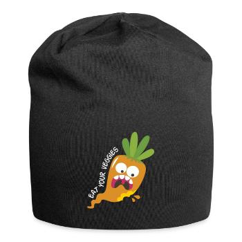 Eat Your Veggies Vegan Vegetarier Veggies Veganer - Jersey Beanie - black - Front