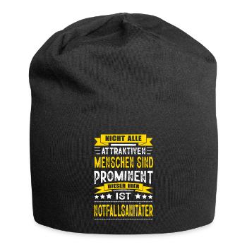 Notfallsanitäter Sanitäter Prüfung Bestanden - Jersey-Beanie - Schwarz - Vorne