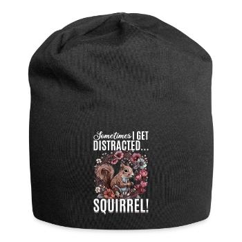 Funny Squirrel Animal Squirrel Squad - Jersey Beanie - black - Front