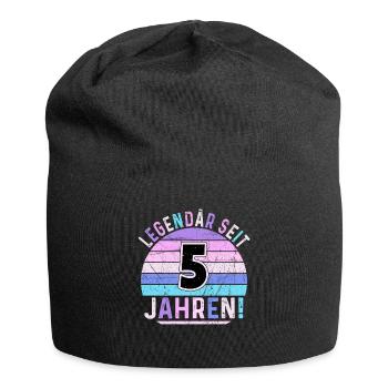 5 Years Gift 5th Birthday Boy Girl - Jersey Beanie - black - Front