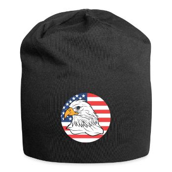 Patriotischer Weißkopfseeadler Beamte - Jersey-Beanie - Schwarz - Vorne