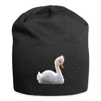 Swan Mute Swan Goose Duck Swan White Swans - Jersey Beanie - black - Front