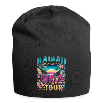 Visite des filles d’Hawaï - Bonnet en jersey - noir - Devant