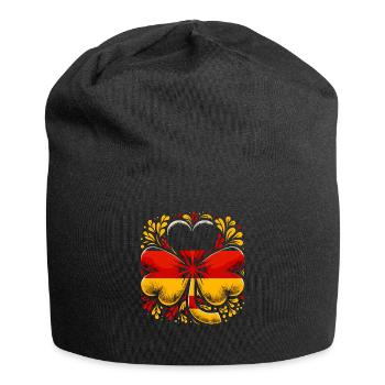 Shamrock Allemagne drapeau Saint Patrick St Patricks - Bonnet en jersey - noir - Devant