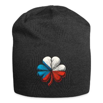 Kleeblatt Tschechien Flagge St. Patrick St - Jersey-Beanie - Anthrazit - Vorne