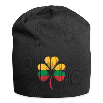 Shamrock Lituanie drapeau Saint Patrick St Patricks - Bonnet en jersey - noir - Devant